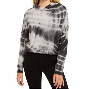AQUA Tie Dye Hooded Cotton Sweater